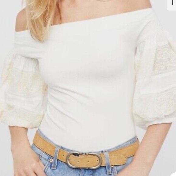 Free People Rock With It Off-The-Shoulder Top Size XS - Picture 2 of 13
